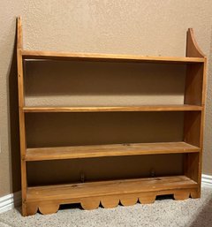 Large 3 Tier Wooden Wall Hanging Shelf