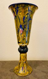 Handblown Multi- Color Art Glass Vase