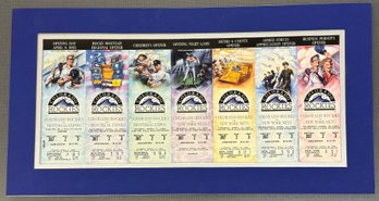 Soft Framed Print Of Colorado Rockies 1993 Inaugural Season Tickets