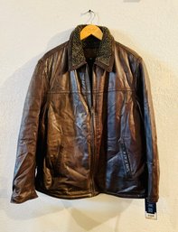 New With Tags Men's Sonoma Brown Leather Jacket