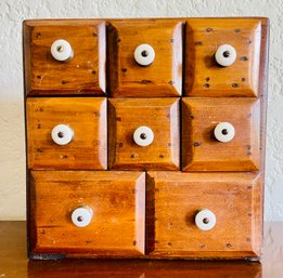 Vintage Wood Spice Cabinet