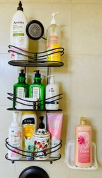 Bathroom Caddy With Products Including, Aveeno Body Lotion, Dove Body Wash, Clinique Facial Soap & More