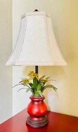 Table Lamp With Faux Plant
