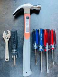 Assorted Tools Incl. Hammed, Wrench, And Screwdrivers