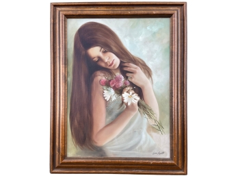 Lynn Lupetti - Quiet Life With Flowers - Framed Original Art - Oil On Canvas