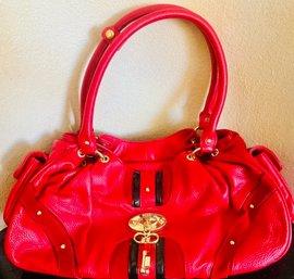 Electric Red Bobbi By Sharif Classic Hand Bag