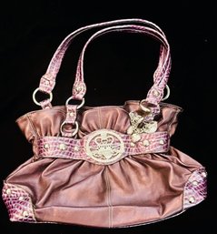 Kathy Van Zeeland Purple Shoulder Bag