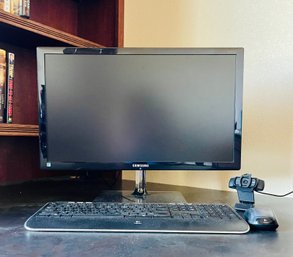 Samsung 24 Inch Monitor With Keyboard, Mouse And Camera No PC