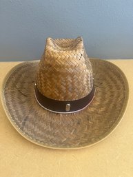 Woven Straw Sun Hat/Cowboy Hat - Women's M - (2/4)