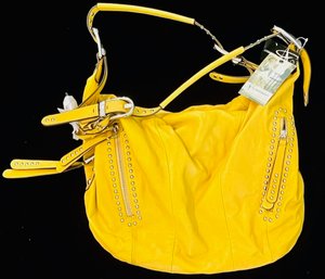 B Makowsky Yellow Shoulder Bag