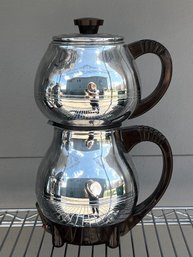 KM Automatic Electric Coffee Maker - Chrome With Stripe Pattern With Cord - See Picture For Condition