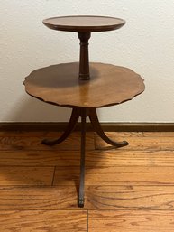 Two Tier Wood Accent Table