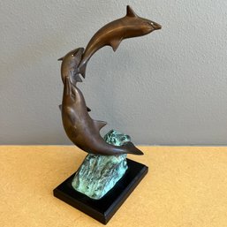 Bronze Dolphin Sculpture