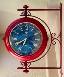 Vintage Kensington London Red Wall Clock