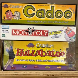 Games - Cranium Cadoo & Hullabaloo, Monopoly Junior