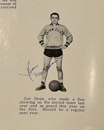 Authentic James Dean 1948 Autographed Basketball Photo From Fairmount High School Yearbook