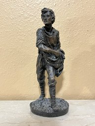 Cast Bronze Boy Figurine