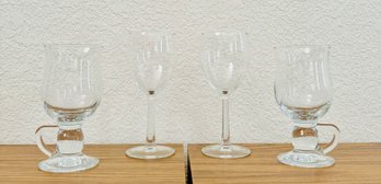 Pairs Of Wine Glasses And Irish Coffee Glasses