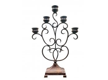 Large 5 Arm Metal Candelabra