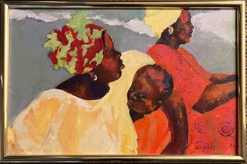Original Lee Rose Oil Painting 'Ivory Coast'