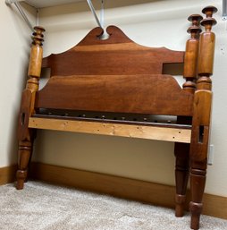 Cherry Wood Twin Size Bed Frame And Headboards-with Hardware