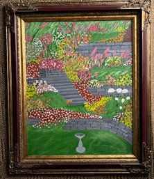 Original R. Ward Oil Painting ' Moms Secret Garden'