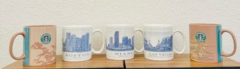 Set Of 5 Starbucks Drinking Mugs
