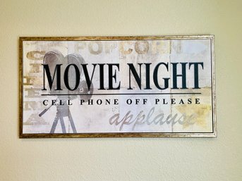 Movie Night Decorative Sign