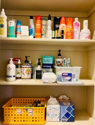 Lot Of Miscellaneous Toiletries, Including, Kleenex Tissues, Off Repellant,  All Clear Sanitizing Wipes & More