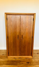 Wood Modern Century Double Door Cabinet