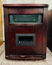 Electric Cabinet Wood Space Heater Side Table 1/2