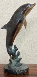 Dolphin With Coral Figurine