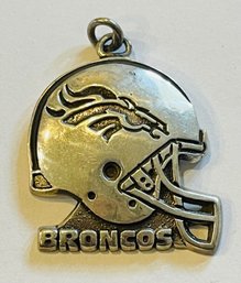 Denver Broncos Sterling Silver Helmet Pendant