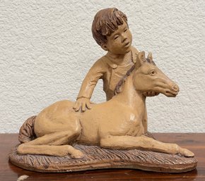 Lee Bortin Originals Child With Foal Figurine