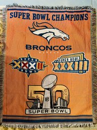 Broncos Super Bowl Champions Throw Blanket