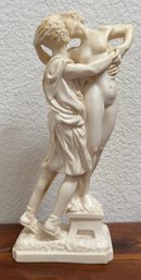 A Santini Signed Pygmalion And Galatea Mythology Figurine