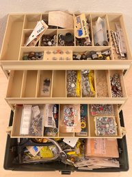 Tackle Box Of Buttons And Rivetting Supplies