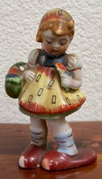 Hand Painted Made In Occupied Japan Porcelain Girl Figurine