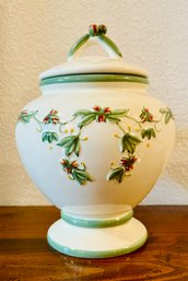 A Special Place Porcelain Leafed Canister