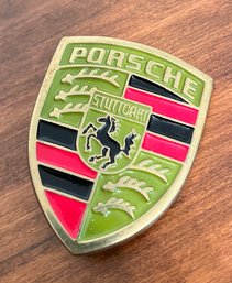 Vintage Baron Solid Brass Porsche Belt Buckle