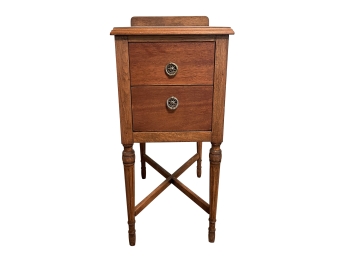 Narrow Nightstand With 2 Drawers