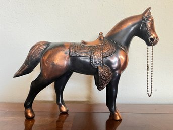 Metallic Horse Sculpture