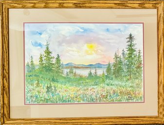 Framed 'Sunrise At Buckhorn Camp' Print Signed By Becky Everett
