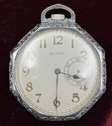 Elgin Pocket Watch With Art Deco Styling