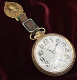 Elgin Model 4/96 Bunn Special Pocket Watch With Wadsworth 10K Gold Filled Case And Fob