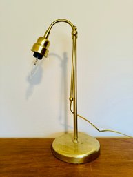 Vintage Adjustable Gold Toned Metal Lamp