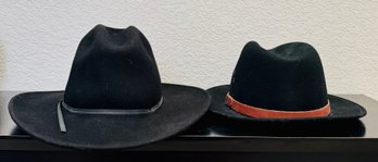 Two Black Felt Hats