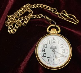 Kaltron Train Pocket Watch With Fob