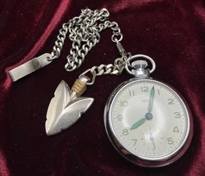 Smith Pocket Watch With Arrowhead Fob