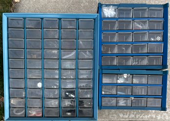 Two (2) Small Parts Organizers With Drawers